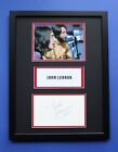 JOHN LENNON AUTOGRAPH framed masterly display The Beatles