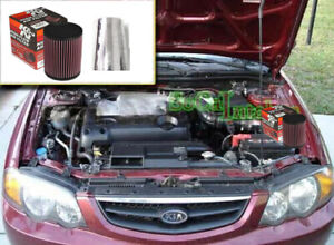 K&N Filter with Generic Air Intake system For 1996-2004 Kia Spectra 1.6L 1.8L L4