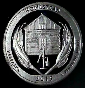 2015-S 25C ATB Quarter Homestead GDC Proof 90% Silver 22stt1010-2 - Picture 1 of 2