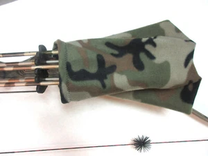 Traditional Archery Bow Hunting Fletch Cover Arrow Bonnet Fleece WWII Camo - Picture 1 of 4