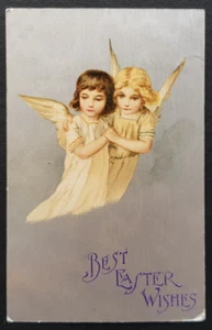 1907 Easter Postcard - Wildt & Kray with silver textured background - Picture 1 of 3