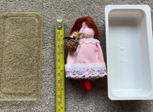 vintage peg doll pink dress red hair in original box - Picture 1 of 8