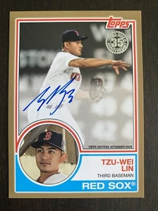 Tzu-Wei LIN 2018 Topps Gold 35th Anniversary 1983 Design AUTO #83A-TL 12/50 - Picture 1 of 2