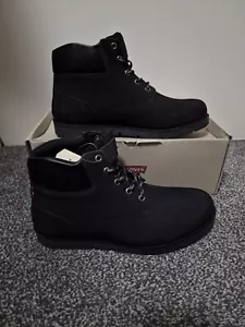 Botas de gamuza Jaxed Levi's para hombre. Reino Unido talla 9. Negro. Nuevo con caja - Imagen 1 de 7