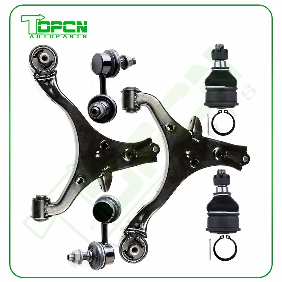 For Honda Civic 2001-2004 05 6pcs Front Lower Control Arms Ball Joints Sway Bars Foto 1 de 4