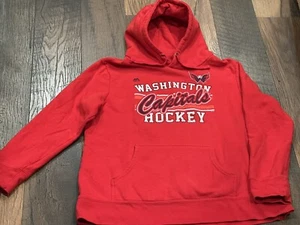 Washington Capitals NHL Women's Majestic Red Logo Hoodie Size XL - Pre-owned - Picture 1 of 6