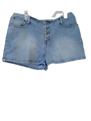Carolina Blues 牛仔牛仔纽扣波西米亚两个口袋短裤 16 码 — 第 1/4 张图片