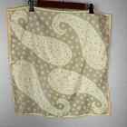 Vintage Vera Neumann Womens Paisley Floral Square Scarf Nylon Made In Japan