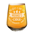 Personalised Craft Beer Tumbler Glass Cider Hands Off 2/3 Pint Dad Birthday