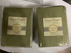 Elegant Comfort Green 2 Fitted Bed Sheets KING Size 1500 Thread Count Micro