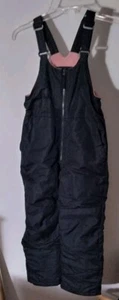 All In Motion Girls Black Bibbed Snowpants Water & Wind Resistant Size M 7-8 - Picture 1 of 17