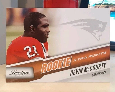 2010 Prestige XTRA PTS Devin McCourty #232 Rookie RADIO GUY NEW ENGLAND PATRIOTS - Image 1 of 2