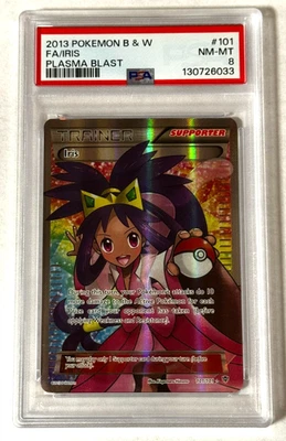 Iris Full Art Trainer PSA 8 NM-MT 2013 Pokemon B & W Plasma Blast #101/101 - Image 1 of 2
