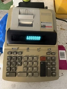 Texas Instruments Ti-5660 12-Digits 2-Color Printing Calculator w/10 Rolls - Picture 1 of 9