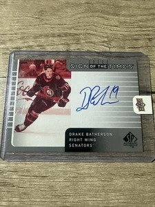 Auténtico SP 2021-22 - 2001-02 Retro Sign of the Times Drake Batherson #SOTT1-DB - Imagen 1 de 2