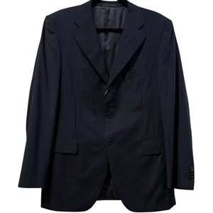 Chaqueta Blazer Raffaele Caruso 100% Lana IT 50/40R Azul Medianoche Italia $838 NUEVA CON ETIQUETAS - Imagen 1 de 9