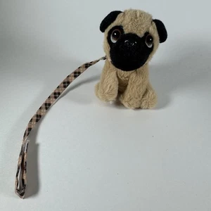 Charisma Brands Adora Puppy Dog 2018 4.5" Pug Brown Black Leash Stuffed Toy - Picture 1 of 9