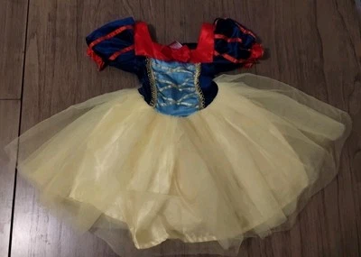 Disney Parks Snow White Dress Pretend Play size 4 Apple Glitter Tulle Halloween - Image 1 of 4