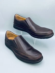 Mephisto Twain Mens Moccasin Shoes US 11 Brown Comfort Grain Leather Slip On - Picture 1 of 12