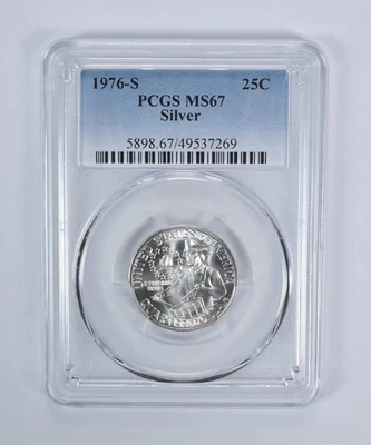 1976-S Washington Quarter Silver MS67 PCGS Blue Label *3028 - Image 1 of 4