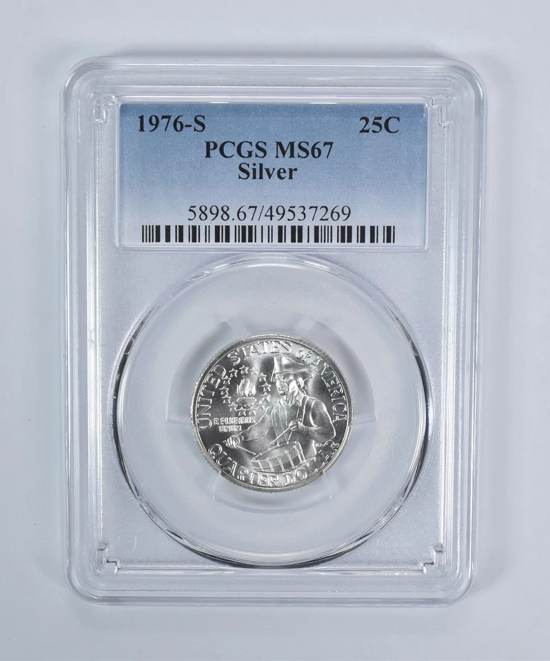 1976-S Washington Quarter Silver MS67 PCGS Blue Label *3028 - Image 1 of 4