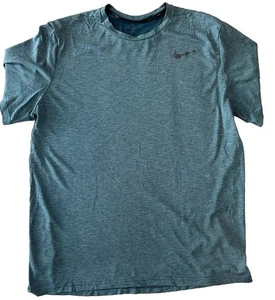 Nike T Shirt Mens Large Green Dri Fit Swoosh Active Gym Work Out Short Sleeve *L - Picture 1 of 7