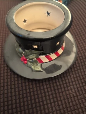 Sombrero muñeco de nieve Yankee Candle Topper sombra Foto 1 de 2