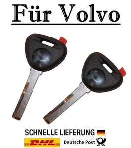 2x Ersatz Autoschlüssel Gehäuse mit Rohling für Volvo PKW Fernbedienung - KS02 - Picture 1 of 3