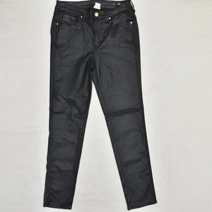 Jeans donna skinny Chico's misto modal zip tinta unita nero taglia 0,5 ecopelle - Foto 1 di 8