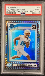 2024 Donruss Cornelius Johnson Optic Preview-Football Emoji #377 Mint Gem💎PSA 9 - Picture 1 of 6