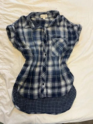 Cloth & Stone Navy and White Checkered Camisole Women's Size S - Image 1 of 4