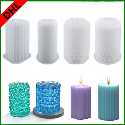 MARKENLOS 4er Set 3D Silikonform Kerzenform DIY Kerzengießen Seifen Form Kerzen Gießform.