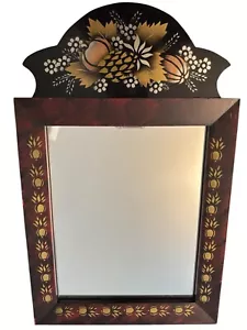 Specchio corteggiamento arte popolare olandese dipinto a mano legno vintage 16” x 10” - Foto 1 di 6