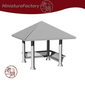 LaoYao 1/87 HO Pavilion Chinoiserie Chinese Gardens Classical Architecture - Picture 1 of 3