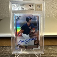 KYLE TUCKER RC BGS 9.5/10 AUTO 2015 Bowman Chrome REFRACTOR GEM MINT ASTROS