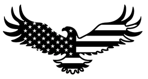 Eagle Flying American Flag Vinyl Decal, Bumper Sticker, Car, Windows, Outdoors - Imagen 1 de 5