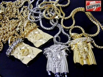 Коробка цепочка маленький Иисус изделие подвеска корона хип-хоп рэп стиль ожерелье Христос любовь - Изображение 1 из 4