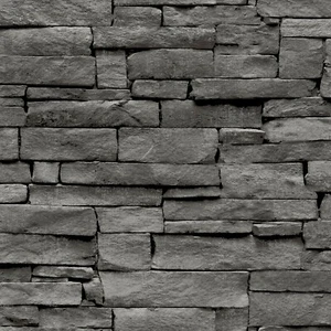 Papel pintado realista efecto 3D de pared de pizarra de piedra natural - Imagen 1 de 2