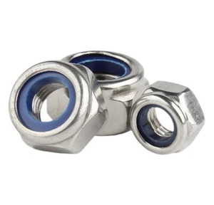 Tuerca hexagonal de acero inoxidable M2 M2.5 M3 M4 M5 M6 M8 tuerca de seguridad con inserto de nailon - Imagen 1 de 13