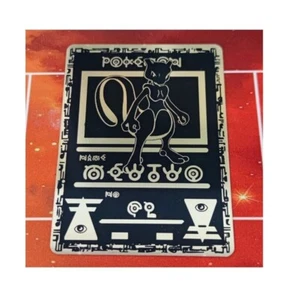 Ancient Mew #3  Custom Metal Card Black Mewtwo Collectible Shiny - Picture 1 of 2