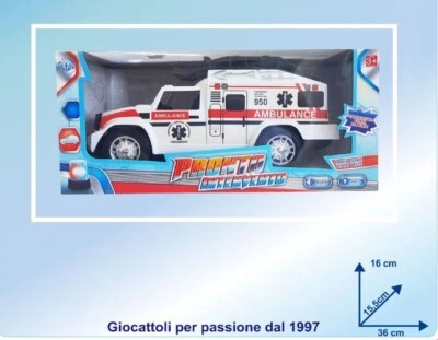 Pronto Intervento Ambulanza Con Luci E Suoni Giocattolo Gioco Bambini sar