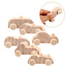 6 Pcs Wood Cars Wooden To Paint Child Mini Other Educational Toys Model