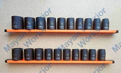 DEWALT Black 20 PC 1/2 Drive Impact Tools Socket Set with socket rail holder - Image 1 of 3