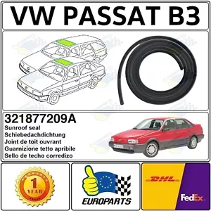 VOLKSWAGEN PASSAT B3 Typ 35i 80-88 GUMMI DICHTUNG SCHIEBEDACHDICHTUNG 321877209A - Bild 1 von 9