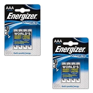 2 Packs of 4 Energizer AAA ULTIMATE Lithium Batteries LR03 FR03 L92 Camera - Picture 1 of 6