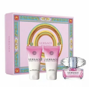 Versace BRIGHT CRYSTAL 3 Pieces Eau de Toilette Women Gift Set - Picture 1 of 6