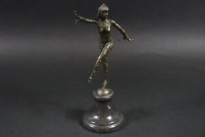 Art Deco Stil Tänzerin Bronze Skulptur auf Marmorsockel (GA673)