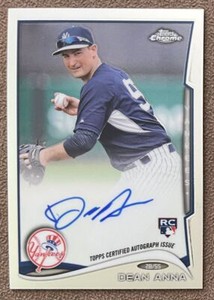 2014 Topps Chrome Autograph Dean Anna Rookie New York Yankees #212