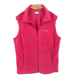 COLUMBIA Women Fleece Zip Waistcoat Gillet Vest Size L - Picture 1 of 8