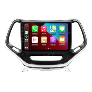 ANDROID autoradio navigatore per Jeep Cherokee 5 KL 2014-2018 CarPlay Android Au - Foto 1 di 1